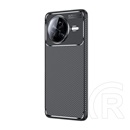 Gigapack Xiaomi Poco F7 Ultra szilikon telefonvédő (ütésállóság, légpárnás sarok, karbon minta) fekete