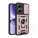 Gigapack Xiaomi Poco F7 defender szilikon telefonvédő (ütésállóság, tartógyűrű, kameravédő) rozéarany