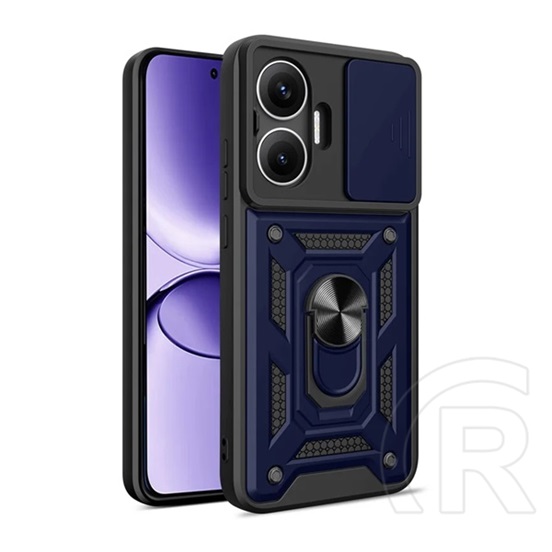 Gigapack Xiaomi Poco F7 defender szilikon telefonvédő (ütésállóság, tartógyűrű, kameravédő) sötétkék