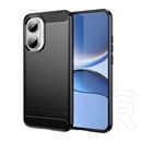 Gigapack Xiaomi Poco F7 szilikon telefonvédő (ütésállóság, légpárnás sarok, szálcsiszolt, karbon minta) fekete