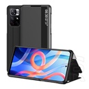 Gigapack Xiaomi Poco M4 Pro 5G tok álló, bőr hatású (aktív Flip, asztali tartó funkció, hívószámkijelzés) fekete