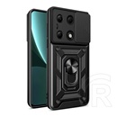 Gigapack Xiaomi Poco M6 Pro LTE  műanyag telefonvédő (ütésállóság, szilikon belső, tartógyűrű, kameravédő) fekete