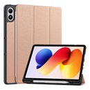 Gigapack Xiaomi Poco Pad M1  tok álló, bőr hatású (flip, trifold, asztali tartó, ceruza tartó) rozéarany