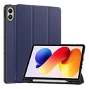 Gigapack Xiaomi Poco Pad M1  tok álló, bőr hatású (flip, trifold, asztali tartó, ceruza tartó) sötétkék