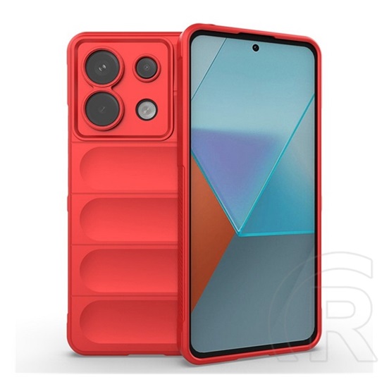Gigapack Xiaomi Poco X6 5G szilikon telefonvédő (ütésállóság, kameravédő, 3d) piros