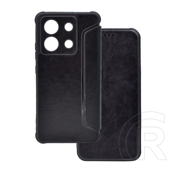Gigapack Xiaomi Poco X6 5G  tok álló, bőr hatású (flip, oldalra nyíló, ütésállóság, légpárnás sarok, kameravédő) fekete