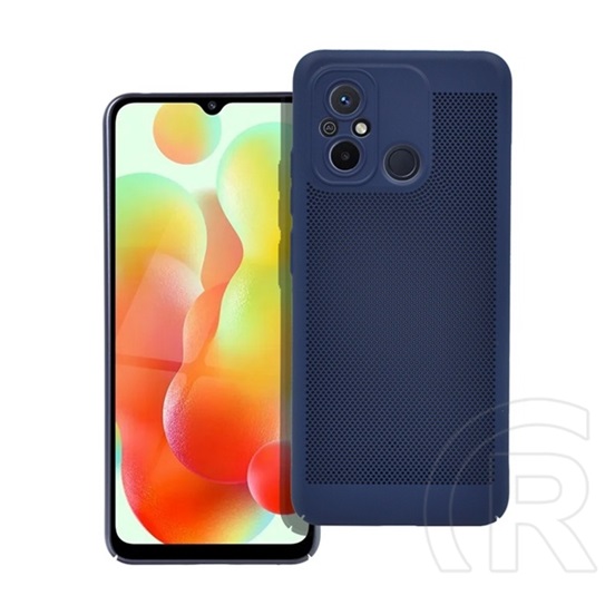 Gigapack Xiaomi Redmi 12C műanyag telefonvédő (légáteresztő, lyukacsos minta, kamera védelem) sötétkék