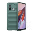 Gigapack Xiaomi Redmi 12C szilikon telefonvédő (közepesen ütésálló, kamera védelem, 3d minta) sötétzöld