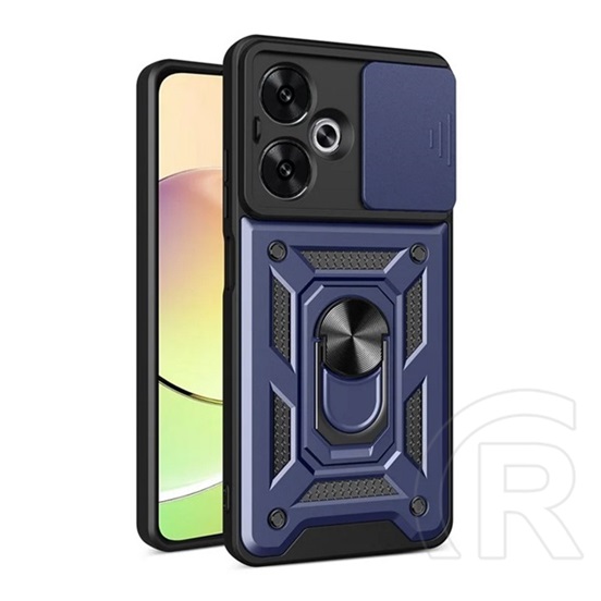 Gigapack Xiaomi Redmi 13C 5G defender szilikon telefonvédő (ütésállóság, tartógyűrű, kameravédő) sötétkék
