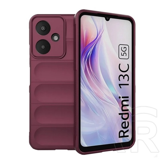 Gigapack Xiaomi Redmi 13C 5G szilikon telefonvédő (ütésállóság, kameravédő, 3d) bordó