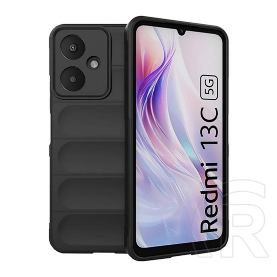 Gigapack Xiaomi Redmi 13C 5G szilikon telefonvédő (ütésállóság, kameravédő, 3d) fekete