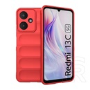 Gigapack Xiaomi Redmi 13C 5G szilikon telefonvédő (ütésállóság, kameravédő, 3d) piros