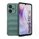 Gigapack Xiaomi Redmi 13C 5G szilikon telefonvédő (ütésállóság, kameravédő, 3d) sötétzöld