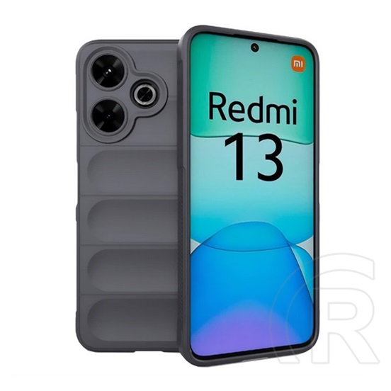 Gigapack Xiaomi Redmi 13 szilikon telefonvédő (ütésállóság, kameravédő, 3d) sötétszürke