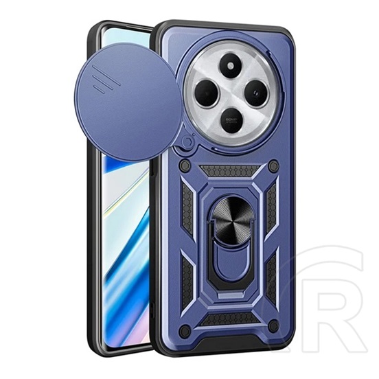 Gigapack Xiaomi Redmi 14C 4G defender szilikon telefonvédő (ütésállóság, tartógyűrű, kameravédő) sötétkék