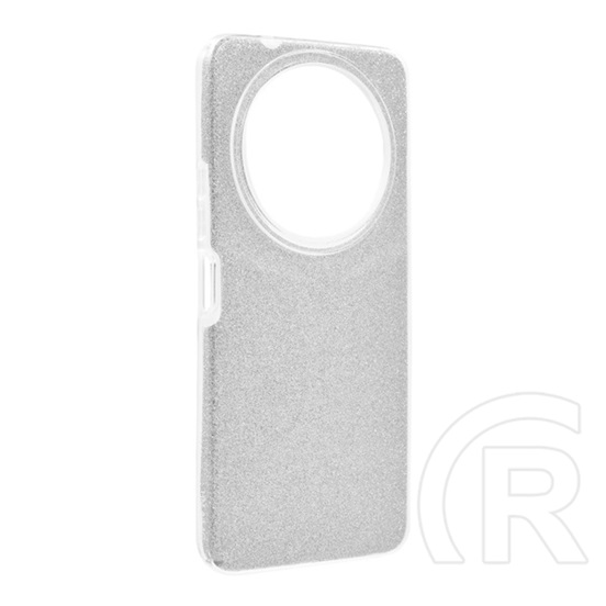 Gigapack Xiaomi Redmi 14C 4G szilikon telefonvédő (műanyag belső, csillogó hátlap) ezüst