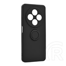Gigapack Xiaomi Redmi 14C 4G szilikon telefonvédő (tartógyűrű, mikrofiber plüss belső, mágneses, kameravédő) fekete