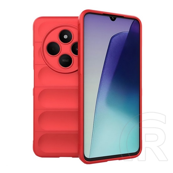 Gigapack Xiaomi Redmi 14C 4G szilikon telefonvédő (ütésállóság, kameravédő, 3d) piros