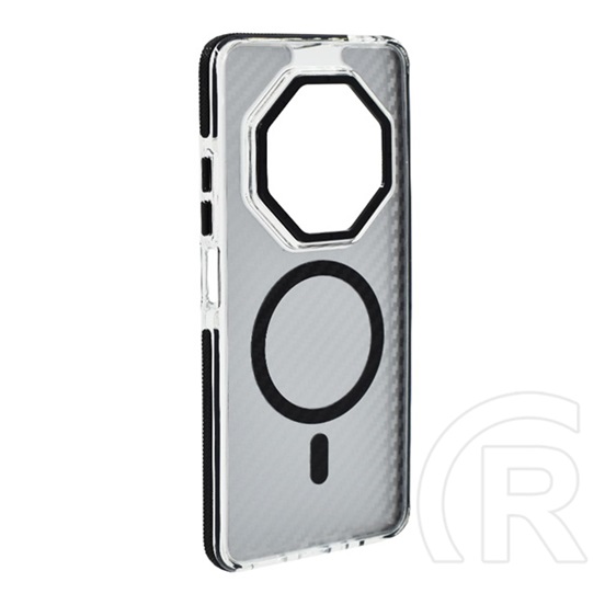 Gigapack Xiaomi Redmi 14C 4G szilikon telefonvédő (ütésállóság, légpárnás sarok, karbon minta, wireless, magsafe) fekete