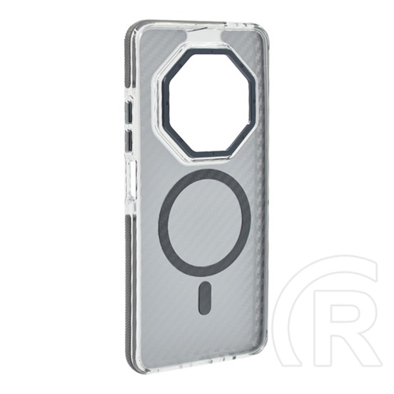 Gigapack Xiaomi Redmi 14C 4G szilikon védő (ütésállóság, légpárnás sarok, karbon minta, wireless, magsafe) sötétszürke