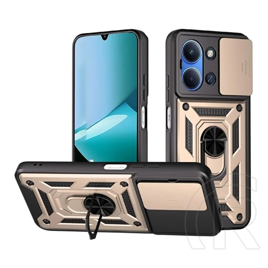 Gigapack Xiaomi Redmi 15C 5G  defender szilikon telefonvédő (ütésállóság, tartógyűrű, kameravédő) arany