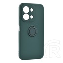 Gigapack Xiaomi Redmi 15C 5G  szilikon telefonvédő (tartógyűrű, mikrofiber plüss belső, mágneses, kameravédő) sötétzöld