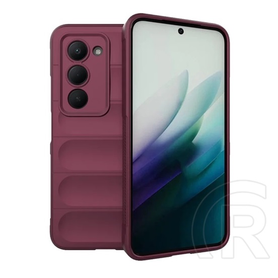 Gigapack Xiaomi Redmi 15 4G szilikon telefonvédő (ütésállóság, kameravédő, 3d) bordó