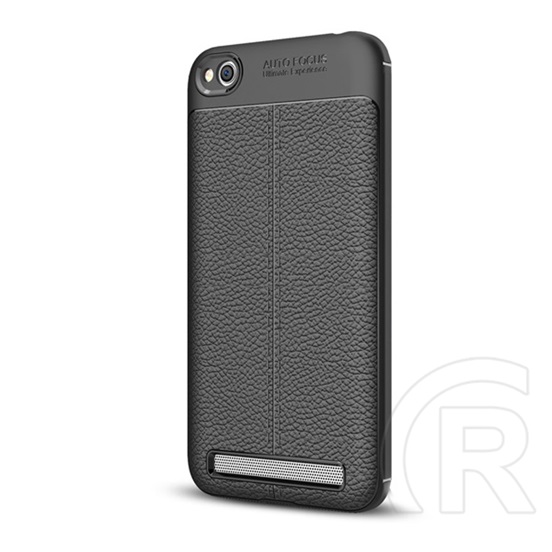 Gigapack Xiaomi Redmi 5A Szilikon telefonvédő (bőr hatású, varrás minta, fekete)