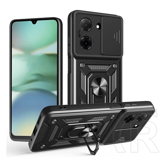 Gigapack Xiaomi Redmi A5 4G defender szilikon telefonvédő (ütésállóság, tartógyűrű, kameravédő) fekete
