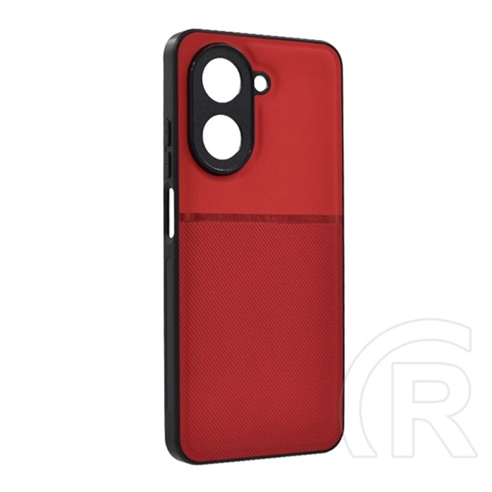 Gigapack Xiaomi Redmi A5 4G szilikon telefonvédő (ütésállóság, mágneses, bőr hatású hátlap, csíkos) piros