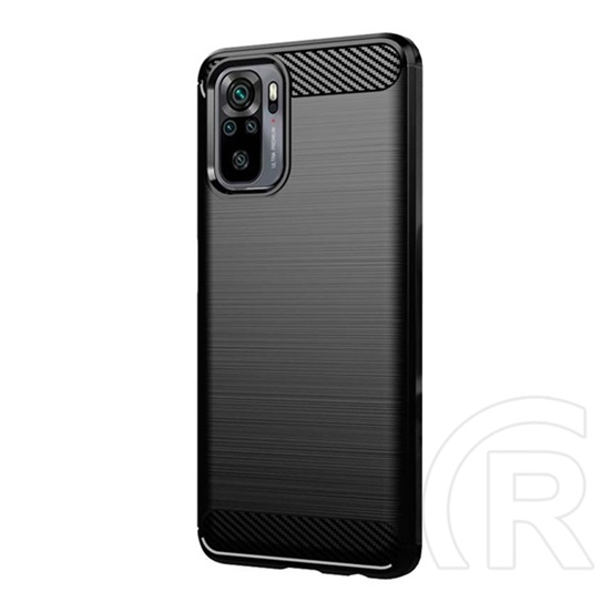 Gigapack Xiaomi Redmi Note 10 4G (Note 10s) szilikon védő (közepesen ütésálló, légpárnás sarok, szálcsiszolt) fekete