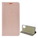 Gigapack Xiaomi Redmi Note 10 4G (Note 10s) tok álló, bőr hatású (Flip, oldalra nyíló, asztali tartó funkció) rozéarany