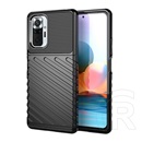 Gigapack Xiaomi Redmi Note 10 Pro 4G szilikon telefonvédő (közepesen ütésálló, csíkos, dombor minta) fekete