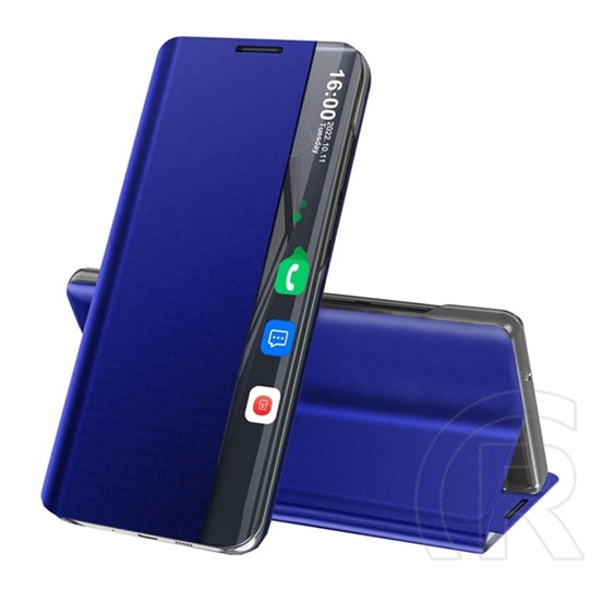 Gigapack Xiaomi Redmi Note 11T 5G tok álló, textil hatású (aktív flip, asztali tartó funkció, smart view cover) sötétkék