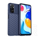 Gigapack Xiaomi Redmi Note 11 4G (Redmi Note 11S) szilikon védő (közepesen ütésálló, csíkos, dombor ) sötétkék