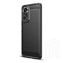 Gigapack Xiaomi Redmi Note 11 Pro szilikon védő (közepesen ütésálló, légpárnás sarok, szálcsiszolt, karbon minta) fekete