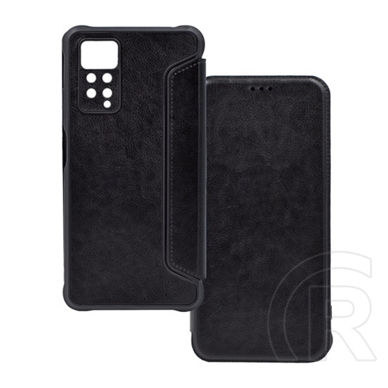 Gigapack Xiaomi Redmi Note 11 Pro tok álló, bőr hatású (flip, oldalra nyíló, légpárnás sarok, kamera védelem) fekete