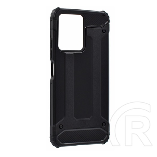 Gigapack Xiaomi Redmi Note 12 4G defender védő (közepesen ütésálló, légpárnás sarok, szilikon belső, fémhatás) fekete