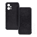 Gigapack Xiaomi Redmi Note 12 5G tok álló, bőr hatású (flip, oldalra nyíló, légpárnás sarok, kamera védelem) fekete