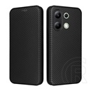 Gigapack Xiaomi Redmi Note 13 4G tok álló, bőr hatású (flip, oldalra nyíló, asztali tartó, karbon minta) fekete