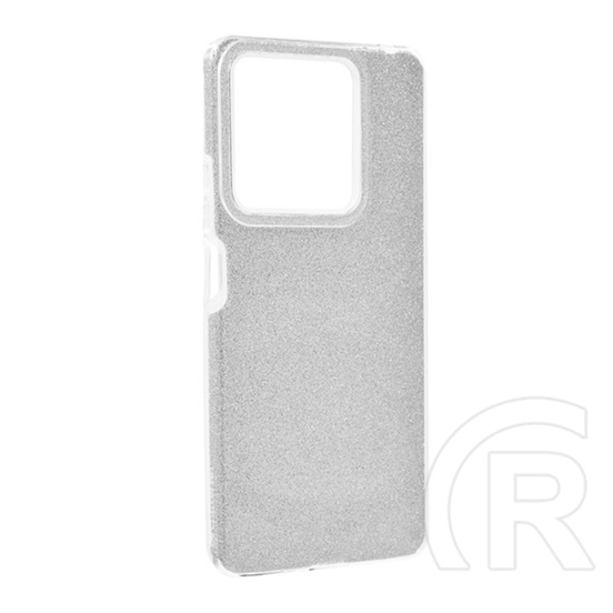 Gigapack Xiaomi Redmi Note 13 5G szilikon telefonvédő (műanyag belső, csillogó hátlap) ezüst