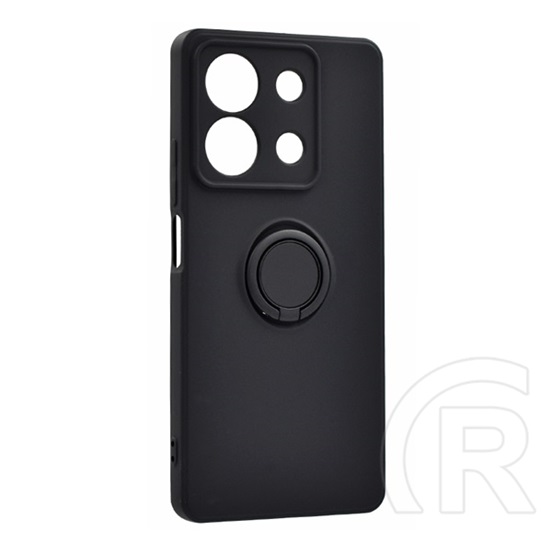 Gigapack Xiaomi Redmi Note 13 5G szilikon telefonvédő (tartógyűrű, mikrofiber plüss belső, mágneses, kameravédő) fekete