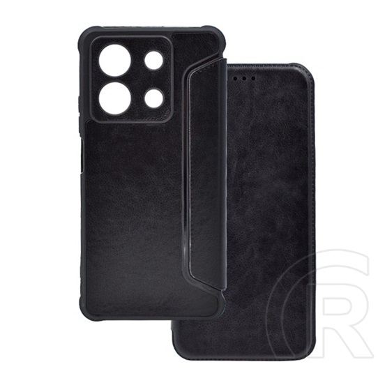Gigapack Xiaomi Redmi Note 13 5G tok álló, bőr hatású ( oldalra nyíló, ütésálló, légpárnás sarok, kameravédő) fekete