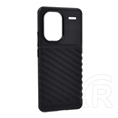 Gigapack Xiaomi Redmi Note 13 Pro Plus 5G szilikon telefonvédő (ütésállóság, csíkos, dombor minta) fekete