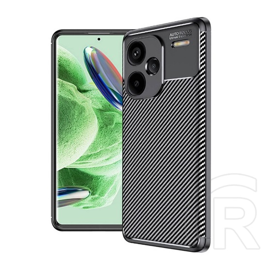Gigapack Xiaomi Redmi Note 13 Pro Plus 5G szilikon telefonvédő (ütésállóság, légpárnás sarok, karbon minta) fekete