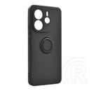 Gigapack Xiaomi Redmi Note 14 4G szilikon telefonvédő (tartógyűrű, mikrofiber plüss belső, mágneses, kameravédő) fekete