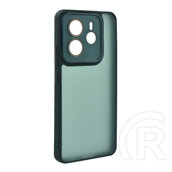 Gigapack Xiaomi Redmi Note 14 4G szilikon telefonvédő (ütésállóság, akril hátlap, kameravédő) sötétzöld