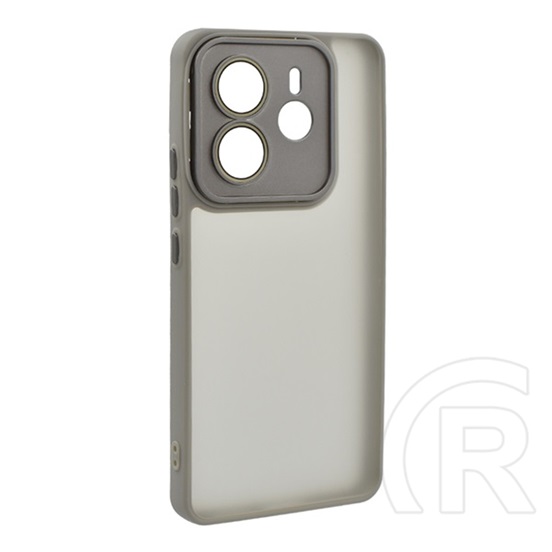 Gigapack Xiaomi Redmi Note 14 4G szilikon telefonvédő (ütésállóság, akril hátlap, kameravédő) világosszürke