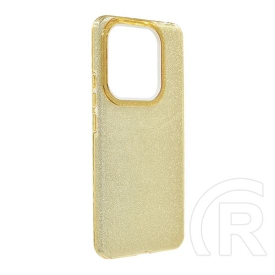 Gigapack Xiaomi Redmi Note 14 5G  szilikon telefonvédő (műanyag belső, csillogó hátlap) arany