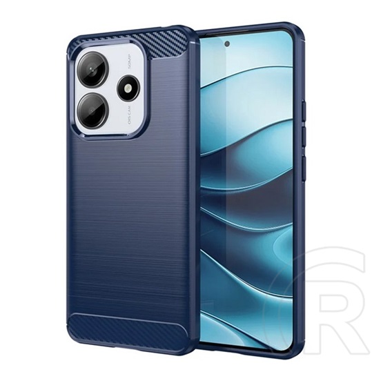 Gigapack Xiaomi Redmi Note 14 5G  szilikon telefonvédő (ütésálló, légpárnás sarok, szálcsiszolt, karbon minta) sötétkék